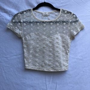 Urban Outfitters cream crop top